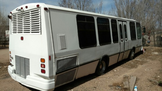 1999 City Transit bus - White